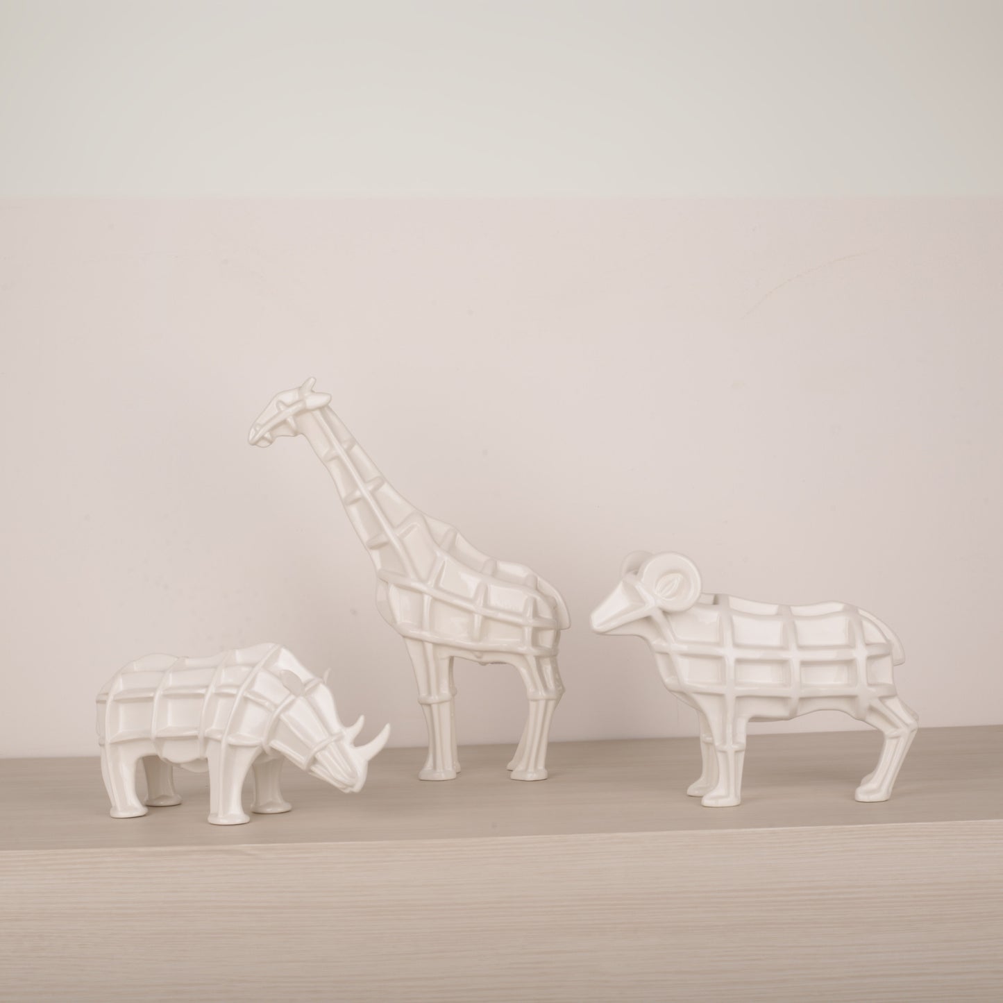 White Ceramic Animal Figurine Tabletop Décor