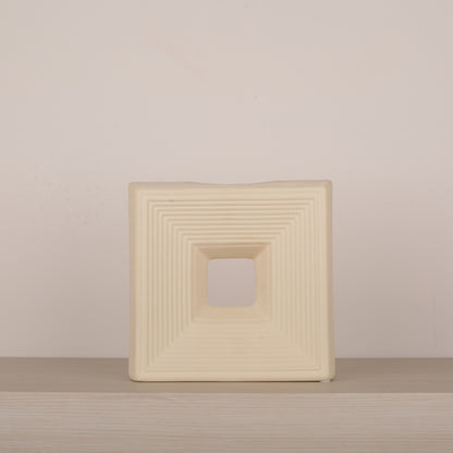 Meander Pattern Square Flower Vase
