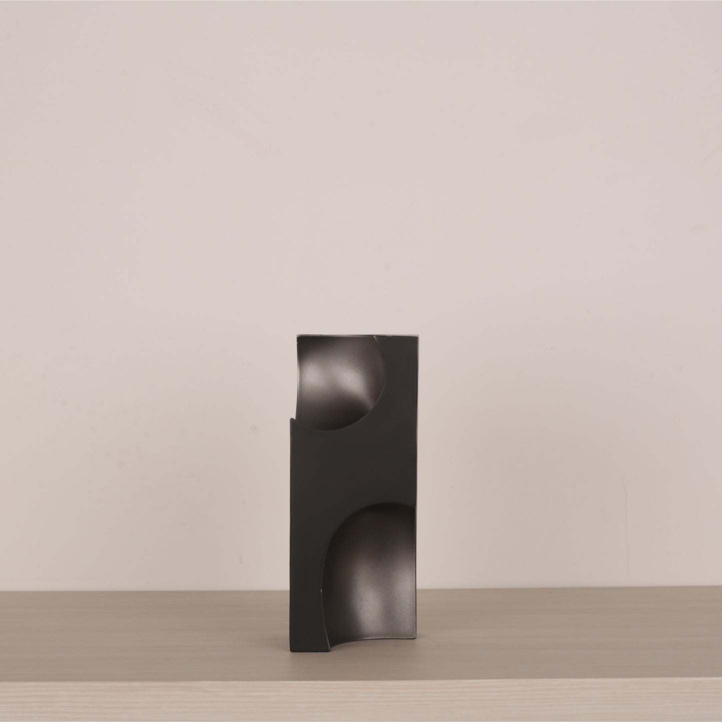 Black Resin Inside Cube Design Geometric Sculpture