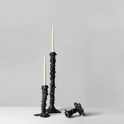 Melting Candlestick (Black, Silver)
