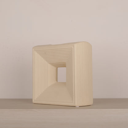 Meander Pattern Square Flower Vase