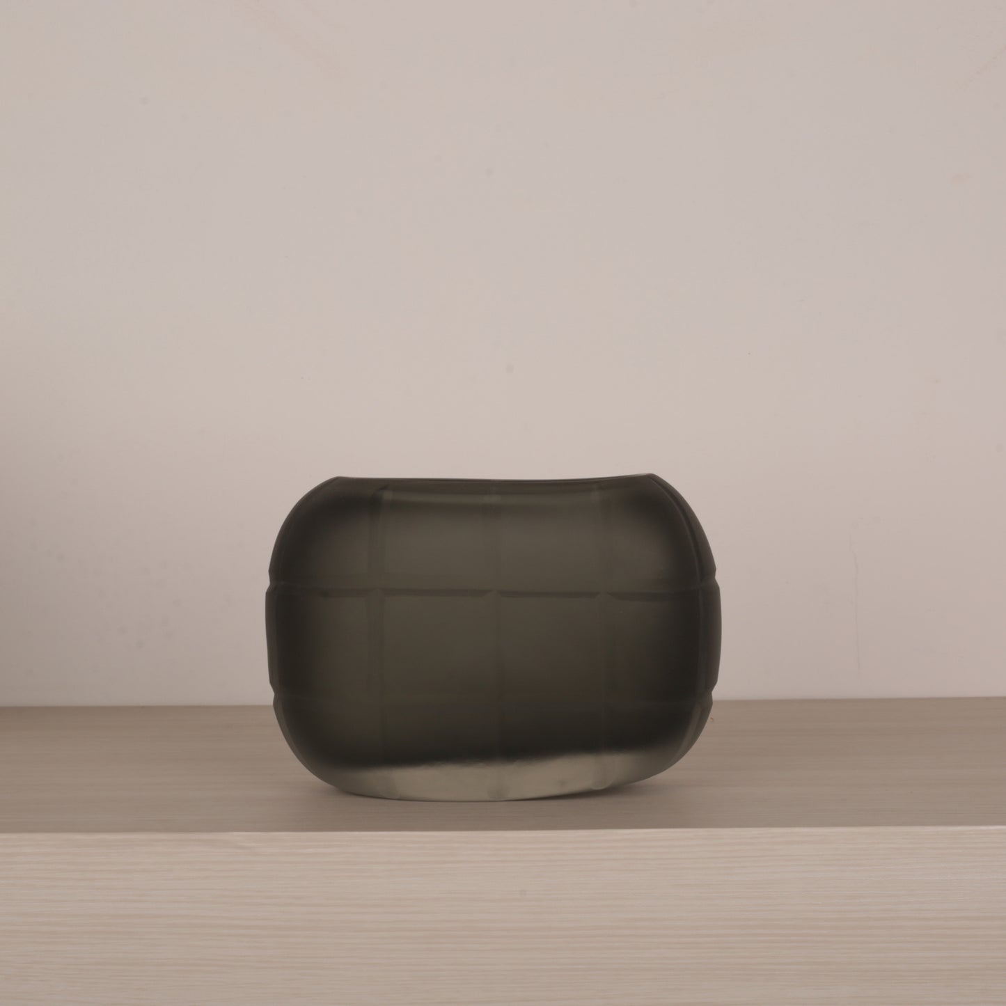 Grey Glass Geometry Shape Vase