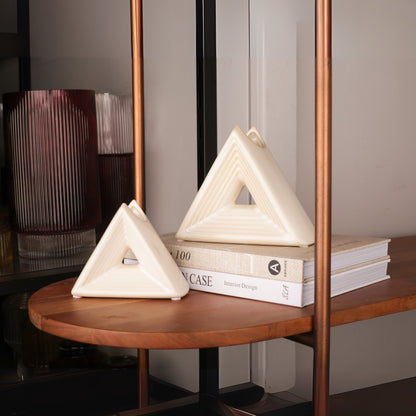 Meander Pattern Triangle Flower Vase