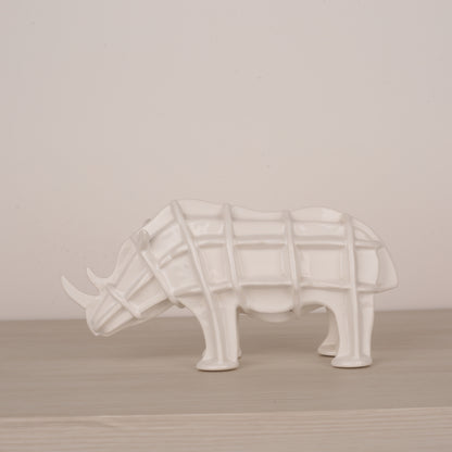 White Ceramic Animal Figurine Tabletop Décor