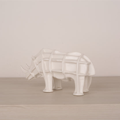 White Ceramic Animal Figurine Tabletop Décor