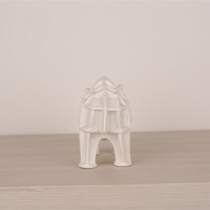 White Ceramic Animal Figurine Tabletop Décor