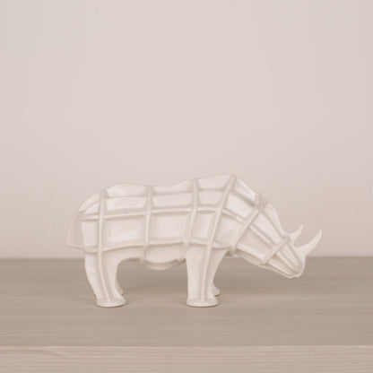 White Ceramic Animal Figurine Tabletop Décor