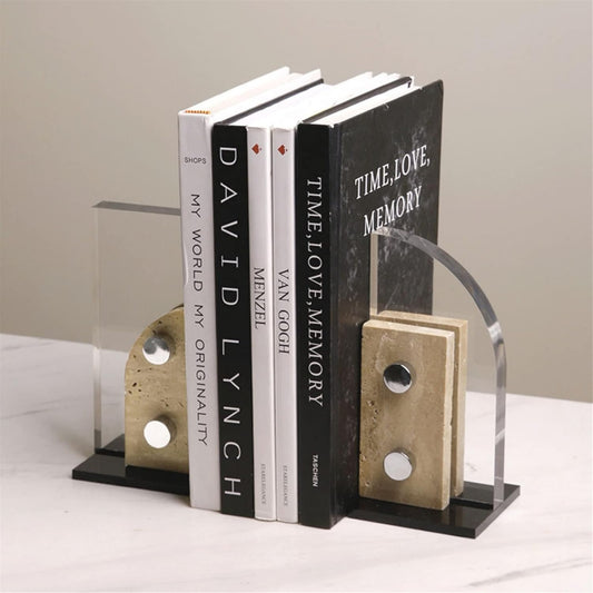 Modern Marble Acrylic Bookends