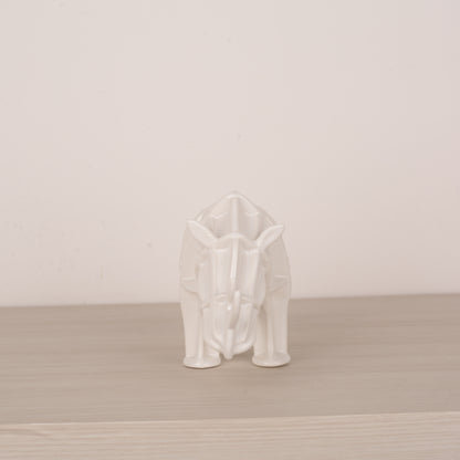 White Ceramic Animal Figurine Tabletop Décor