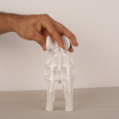 White Ceramic Animal Figurine Tabletop Décor