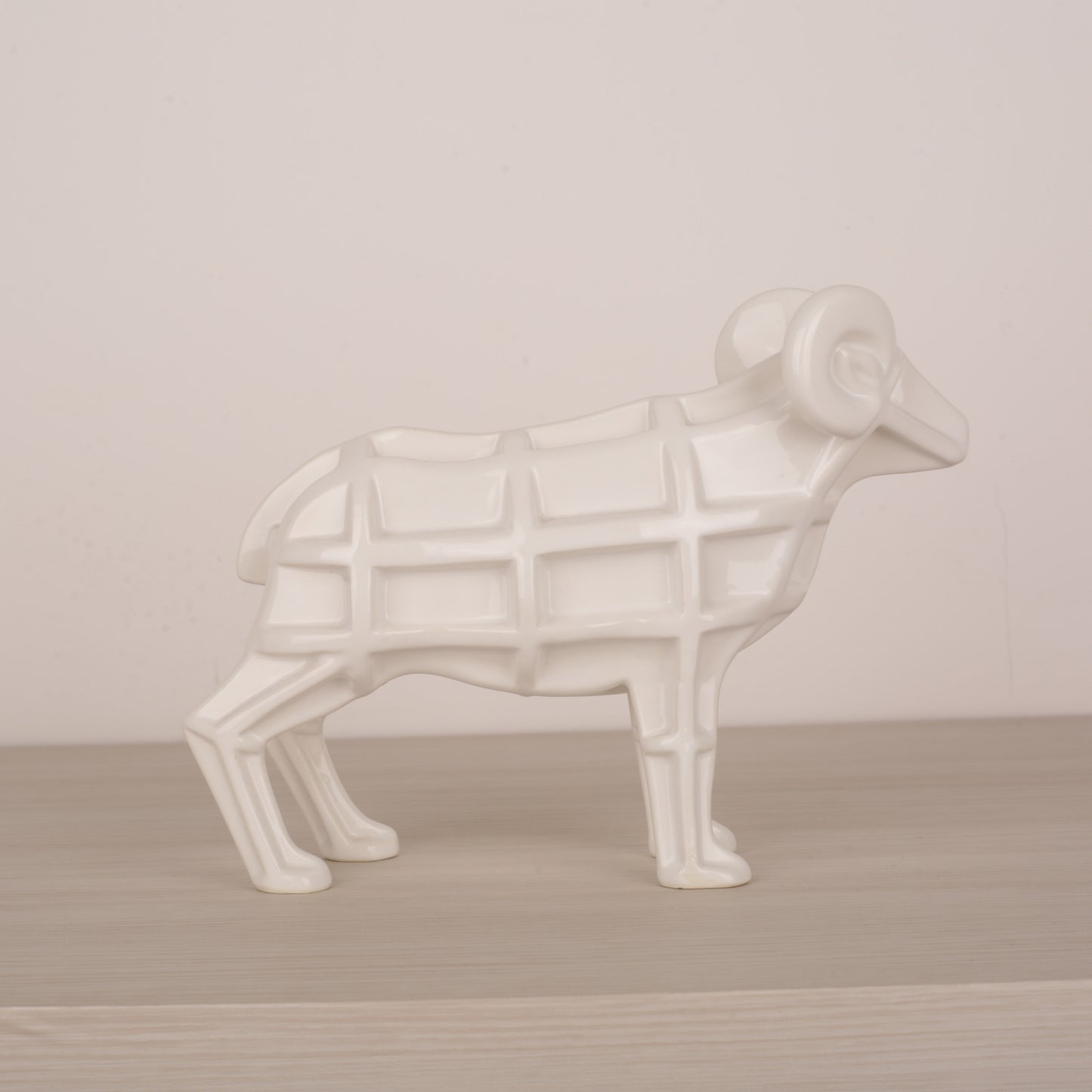 White Ceramic Animal Figurine Tabletop Décor