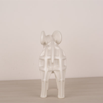 White Ceramic Animal Figurine Tabletop Décor