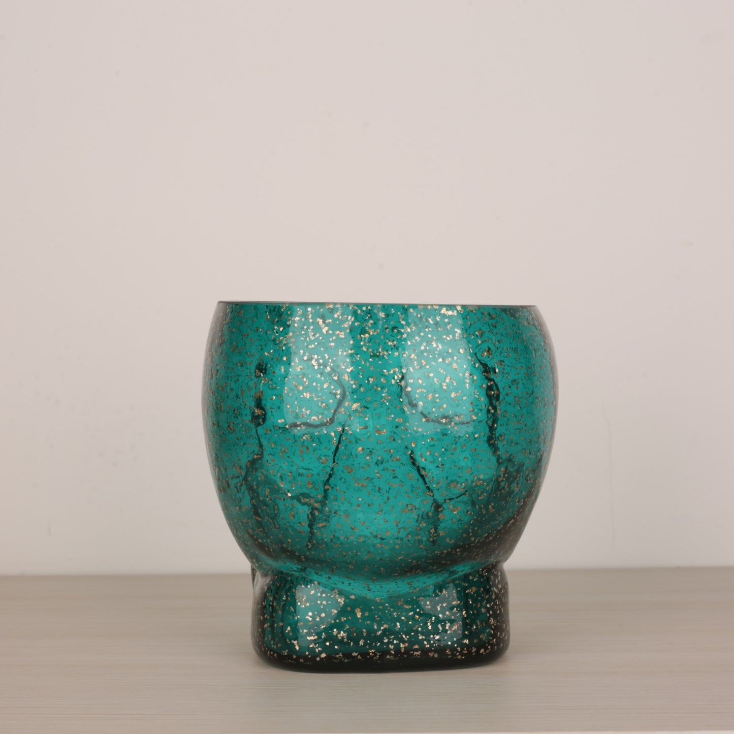 Skull Shape Colored Glass Decorative Vase