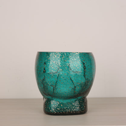 Skull Shape Colored Glass Decorative Vase