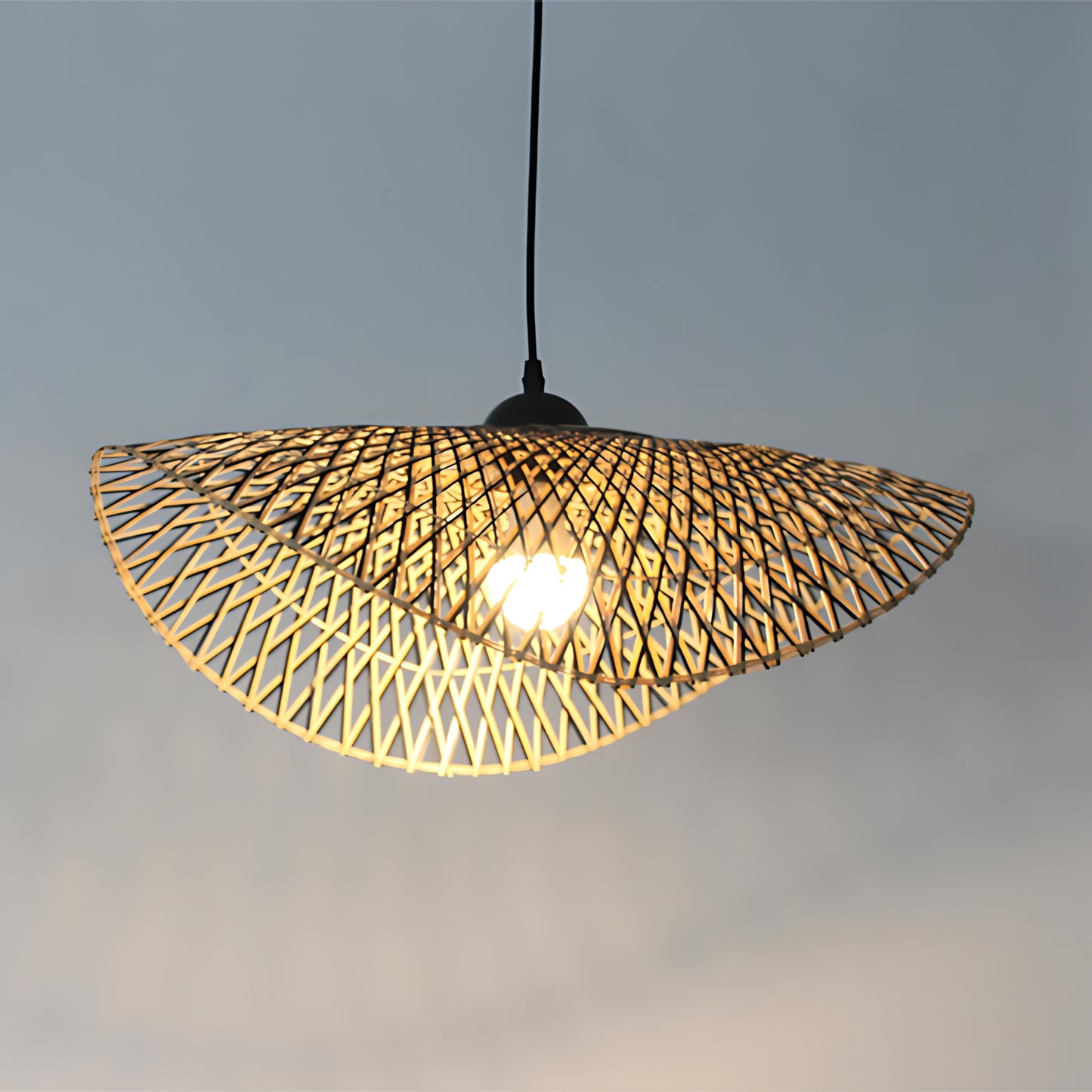 Handmade Bamboo Weaving Wicker Pendant Light