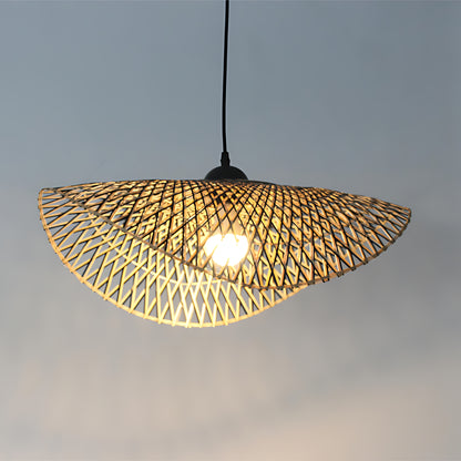 Handmade Bamboo Weaving Wicker Pendant Light