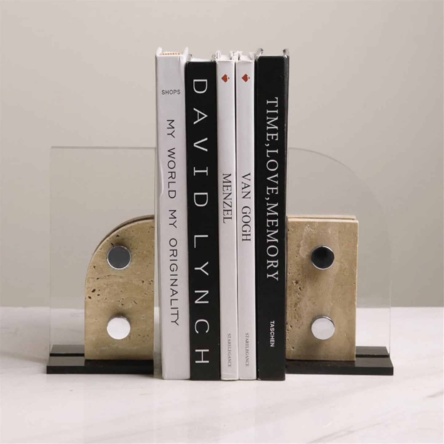 Modern Marble Acrylic Bookends