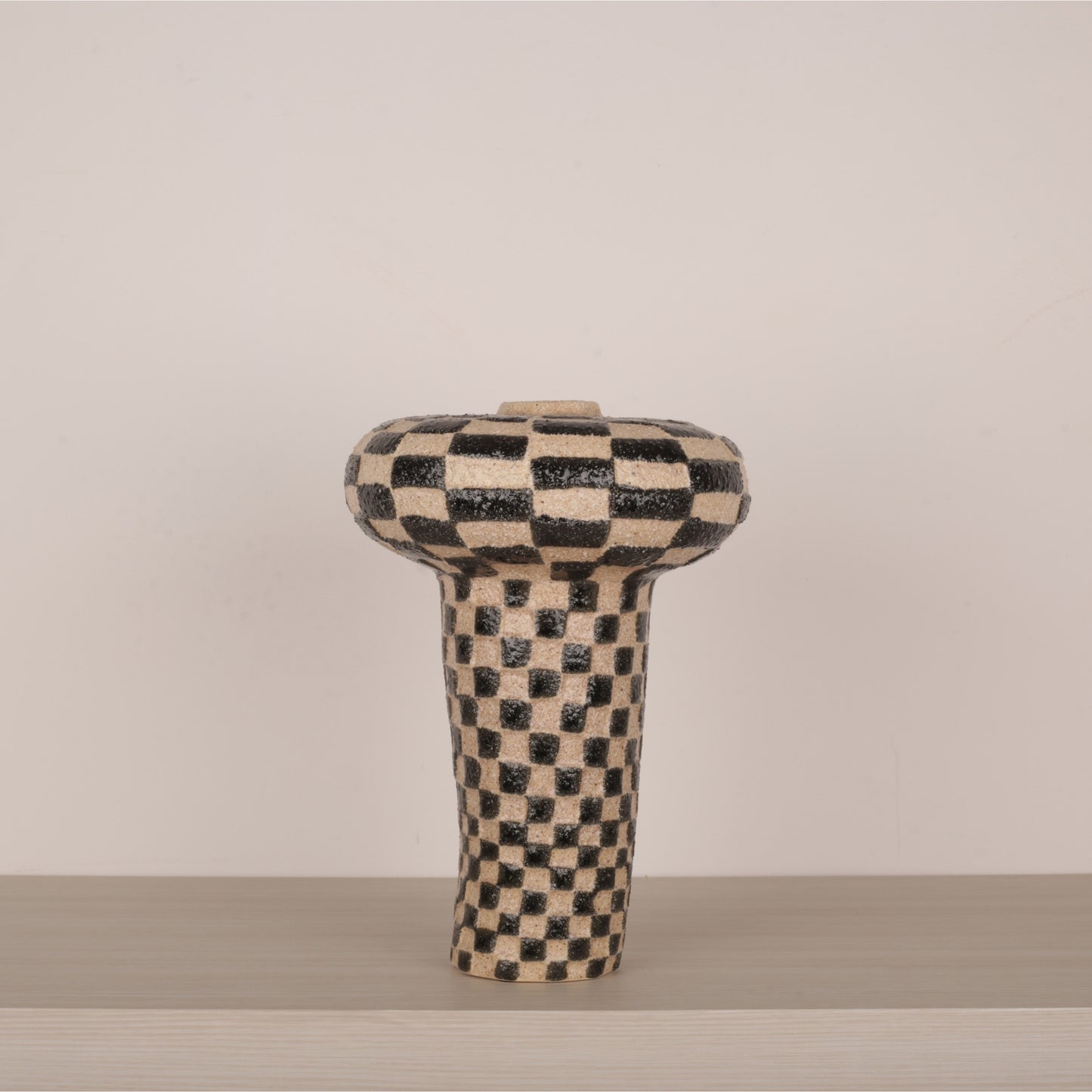 Tall and Oblate Sand Tabletop Vase