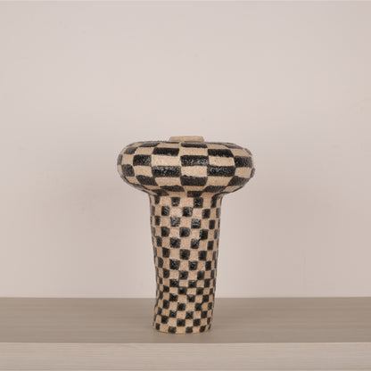 Tall and Oblate Sand Tabletop Vase