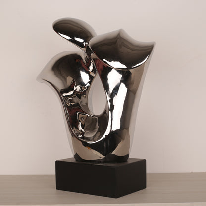 Splashing Silver Abstract Ornament