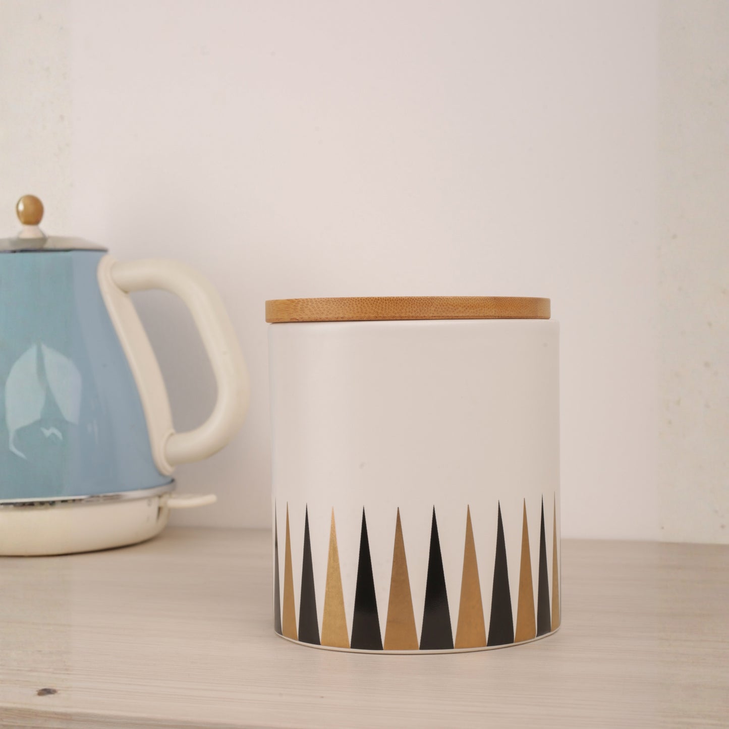 Ceramic Jar with Wooden Lid