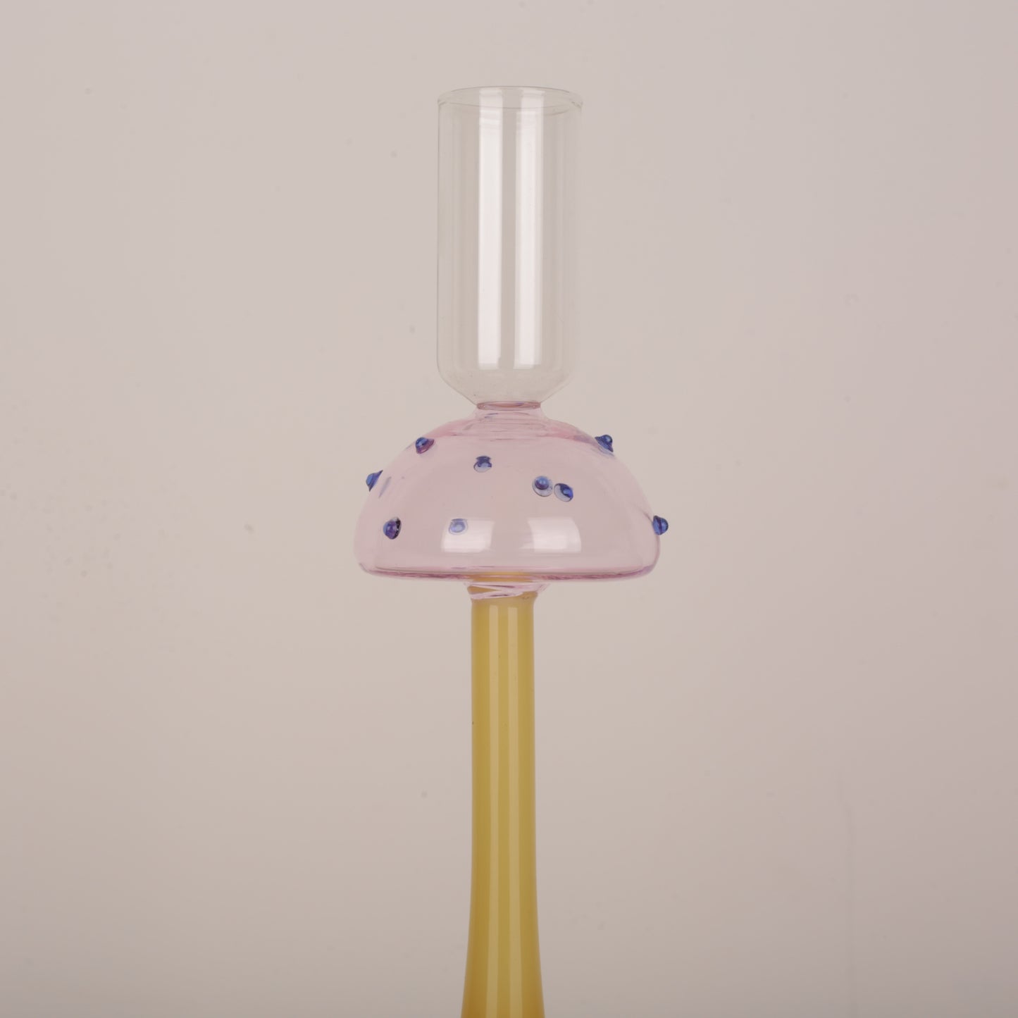 Glass Decorative Mushroom Shape Candle Holder