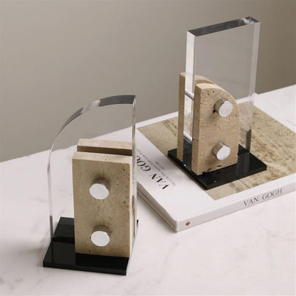 Modern Marble Acrylic Bookends