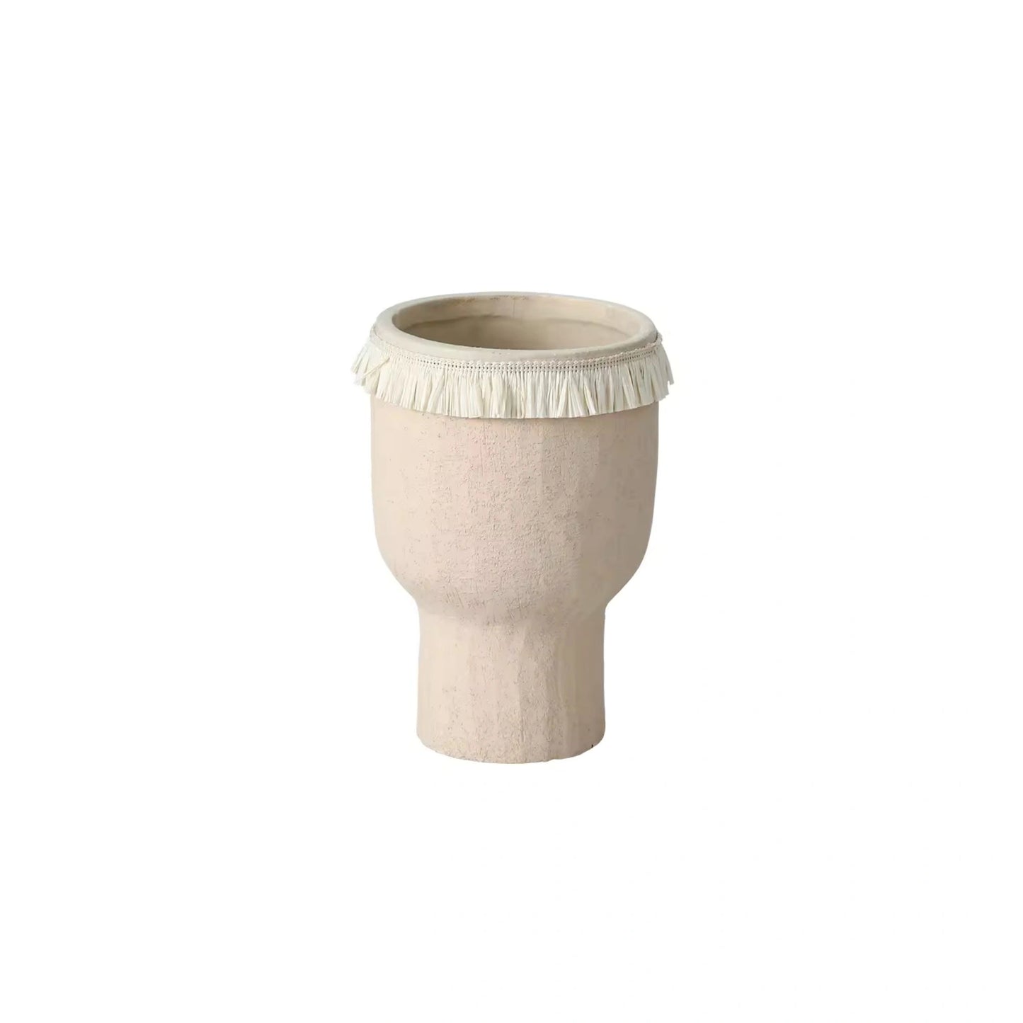 Lace Beige Tone Flower Vase