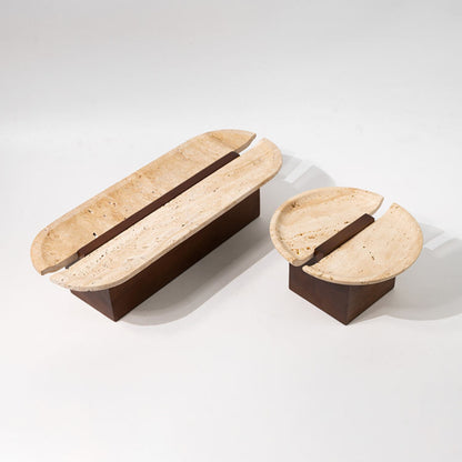 Brown Wood Cave Stone Desktop Tray