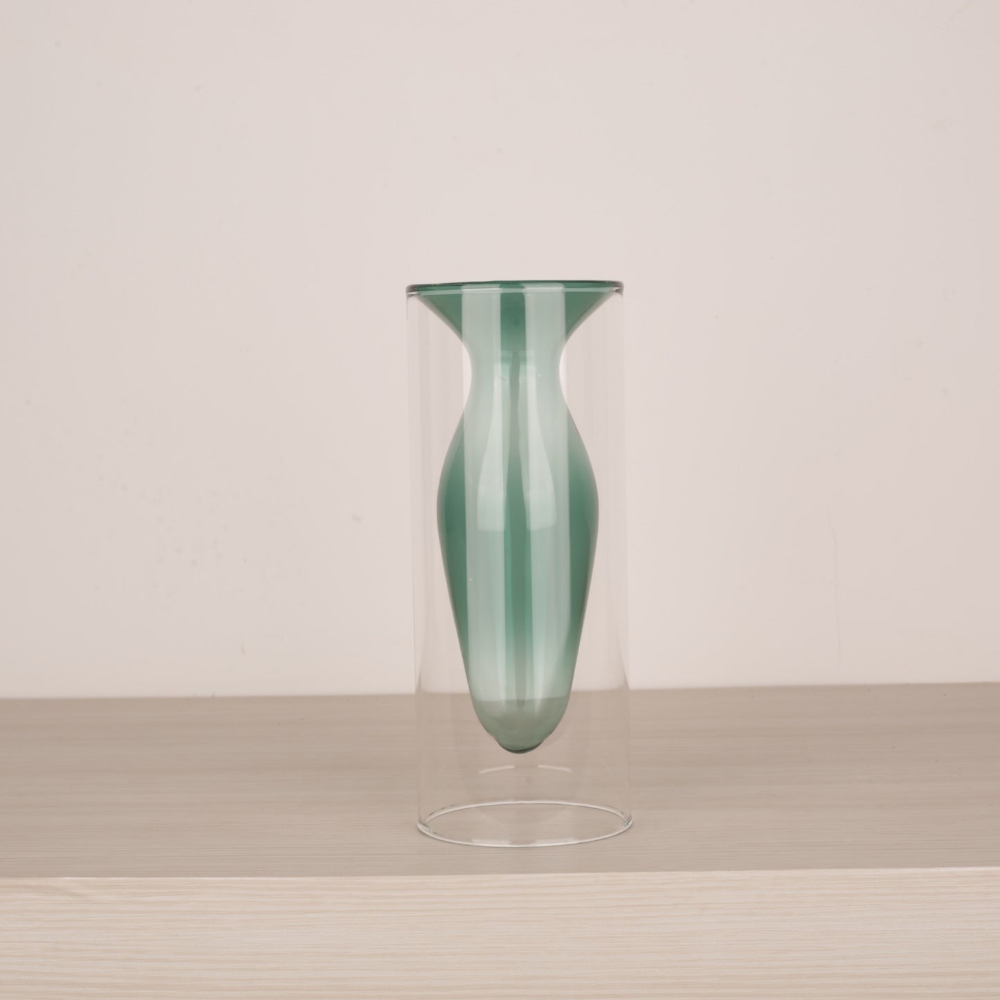 Handblown Colored Bud Glass Vase