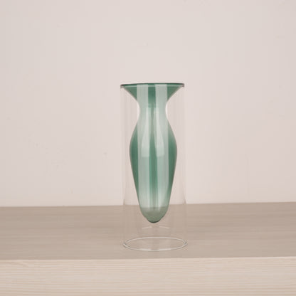 Handblown Colored Bud Glass Vase