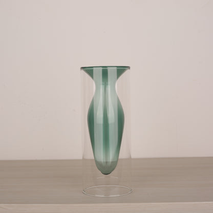 Handblown Colored Bud Glass Vase