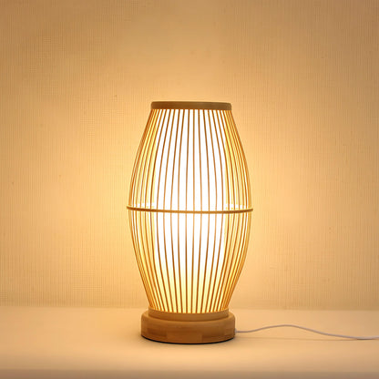 Handmade Bamboo Woven LED Table Lamp