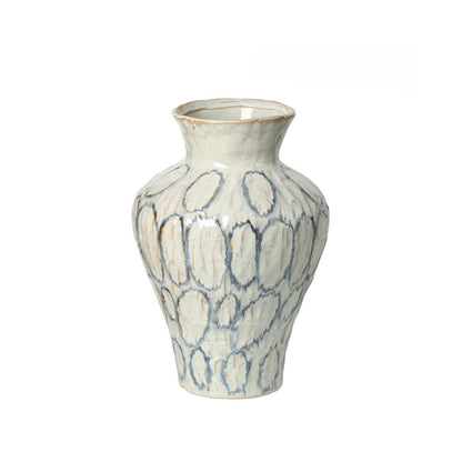 Blue-Veined Stone Design Decorative Flower Vase