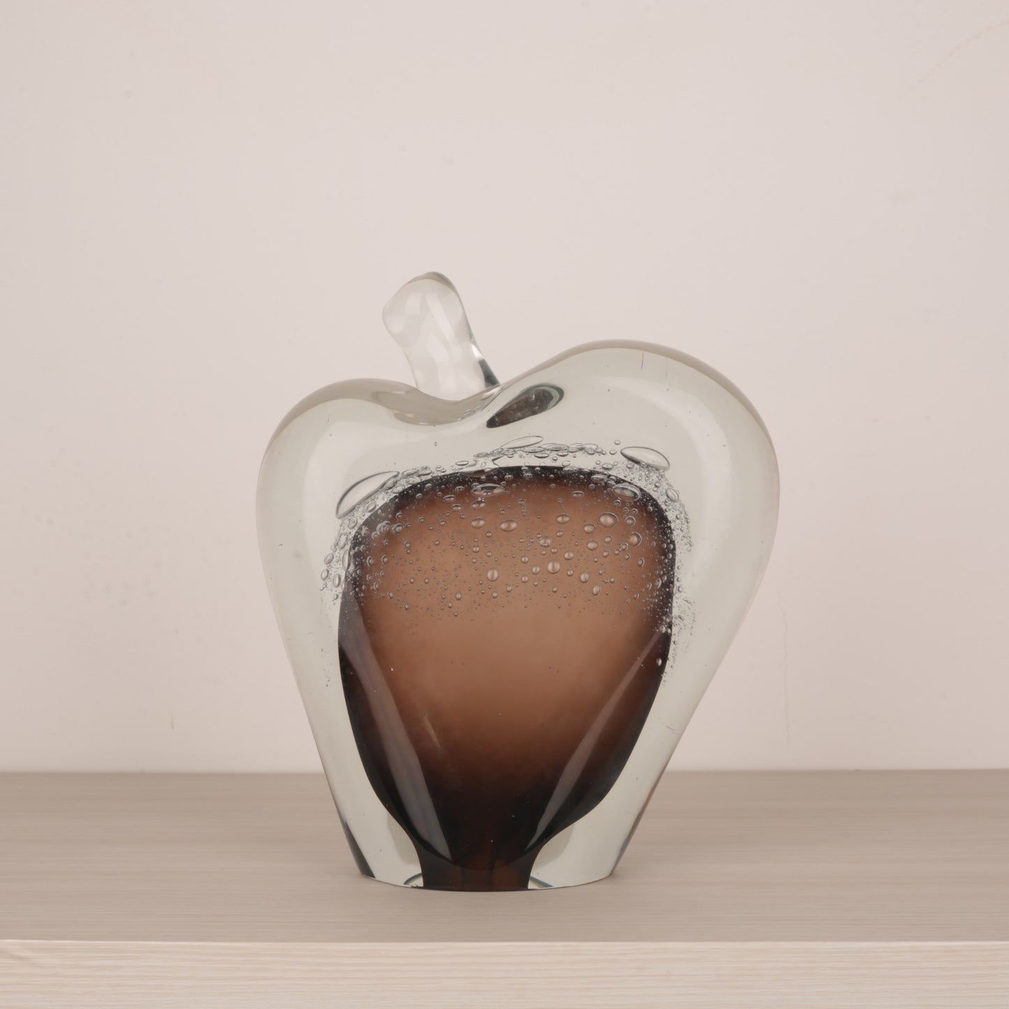 Apple-Shaped Glass Table Decorative Showpiece