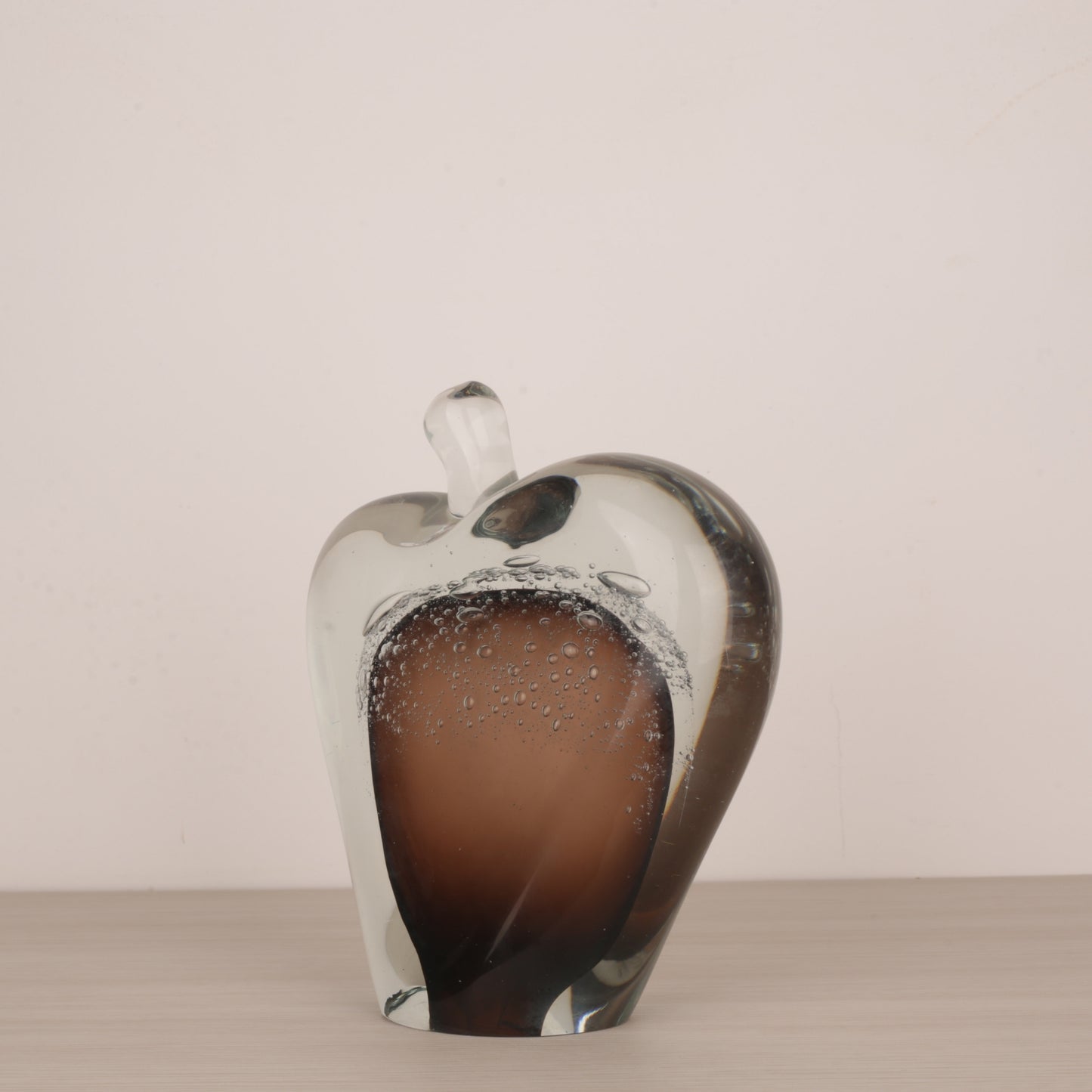 Apple-Shaped Glass Table Decorative Showpiece