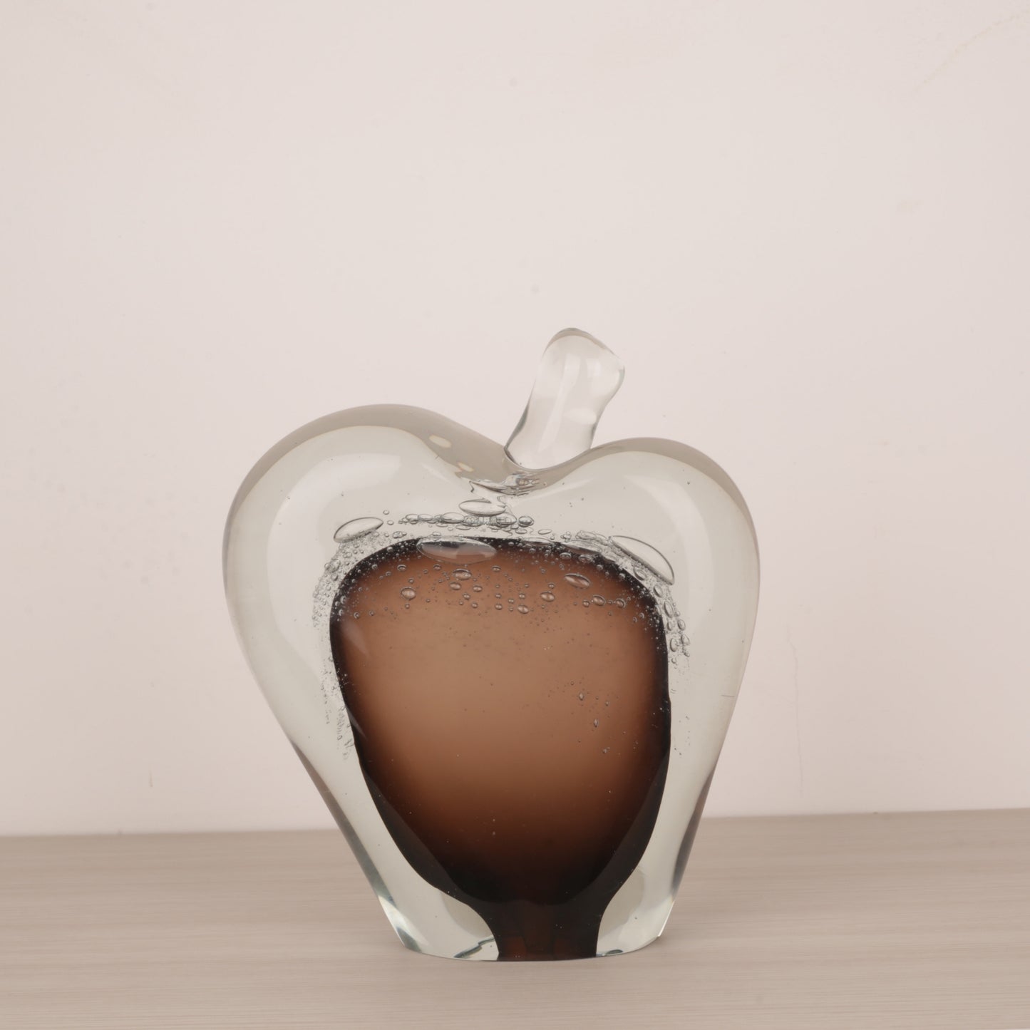 Apple-Shaped Glass Table Decorative Showpiece