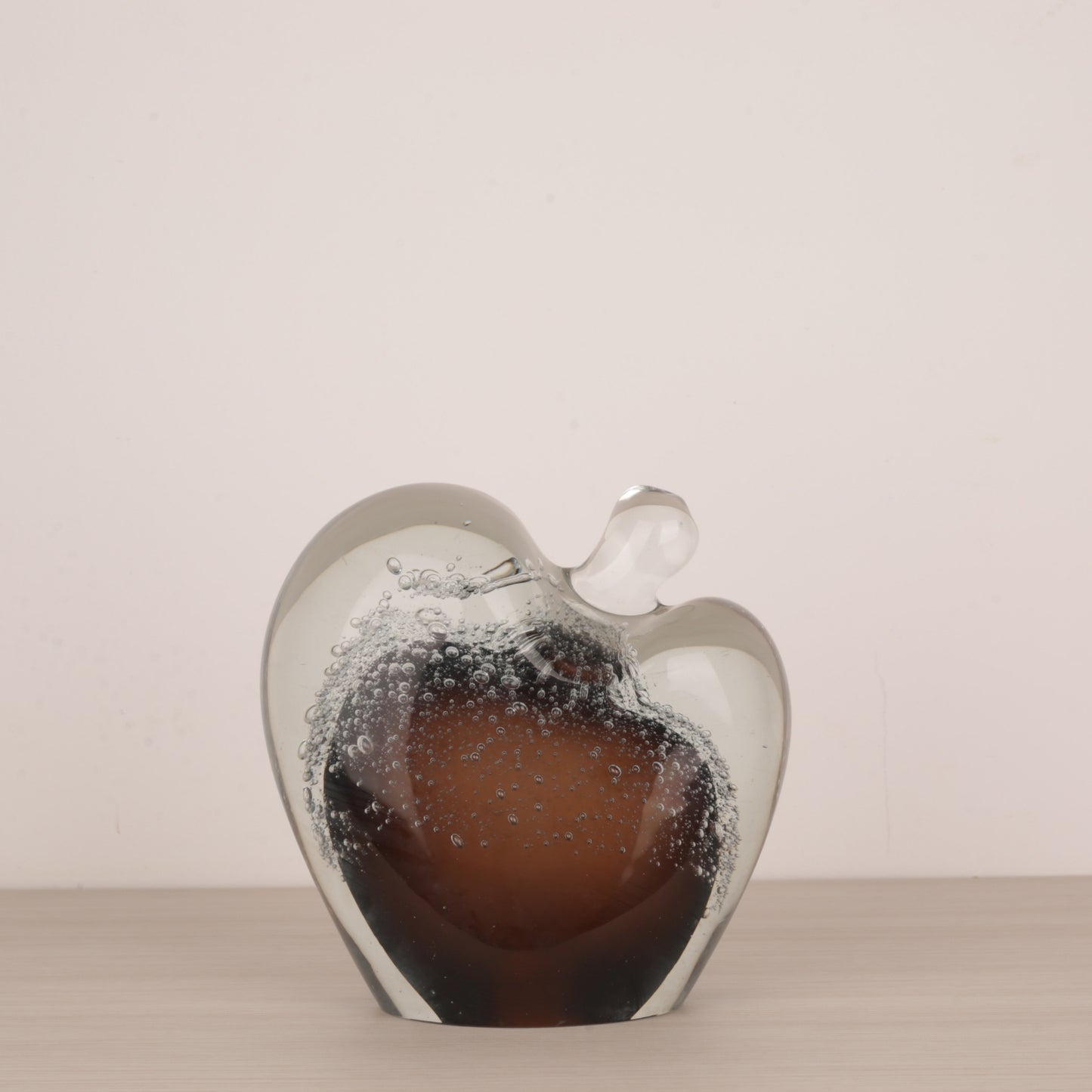 Apple-Shaped Glass Table Decorative Showpiece