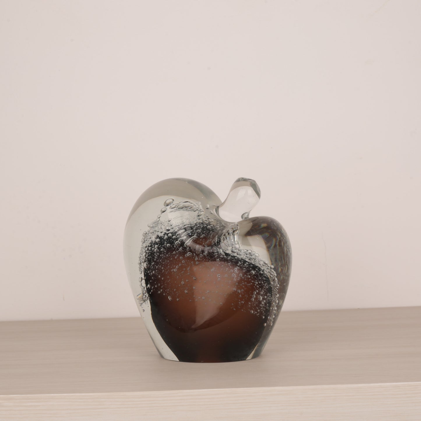 Apple-Shaped Glass Table Decorative Showpiece