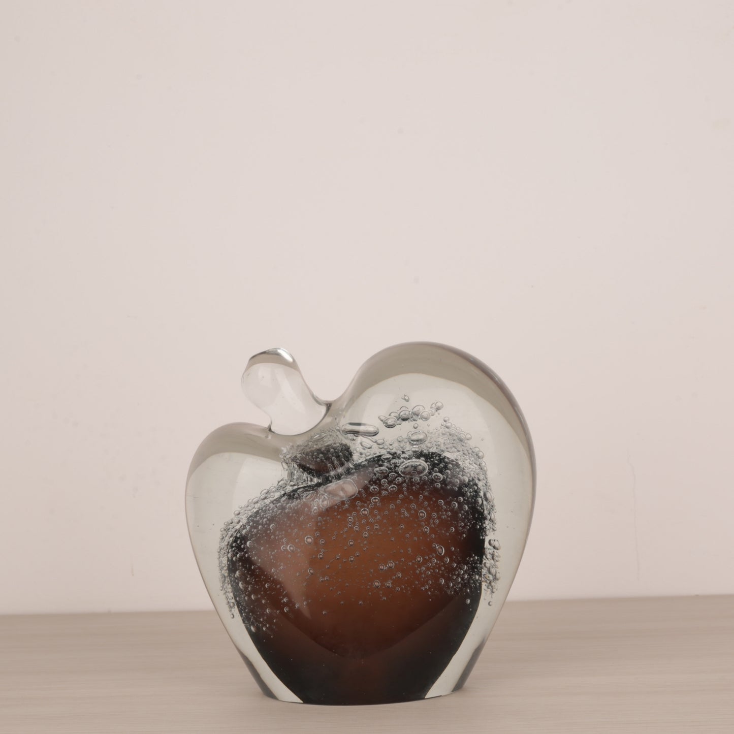 Apple-Shaped Glass Table Decorative Showpiece