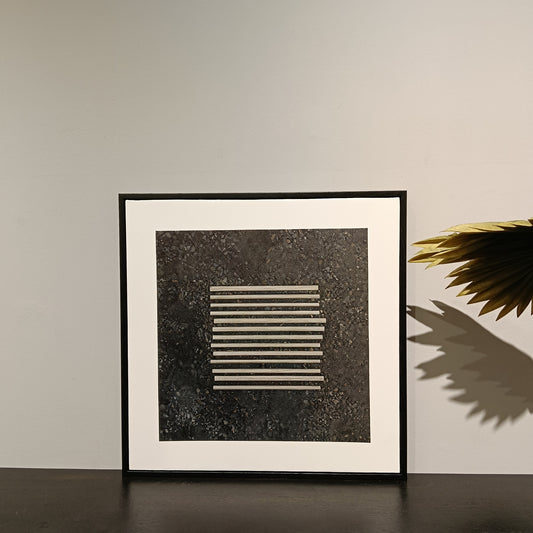 Black and White Abstract Line Canvas Painting