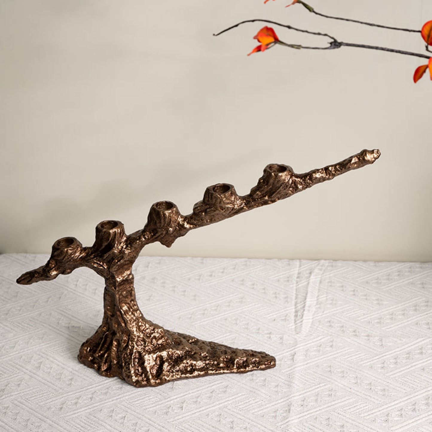 Golden Vintage Candle Holder