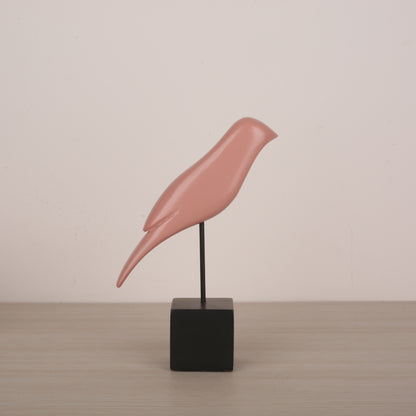 Multicolor Wooden Bird Figurine Table Décor