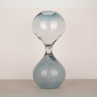 Transparent Blue Flower Vase