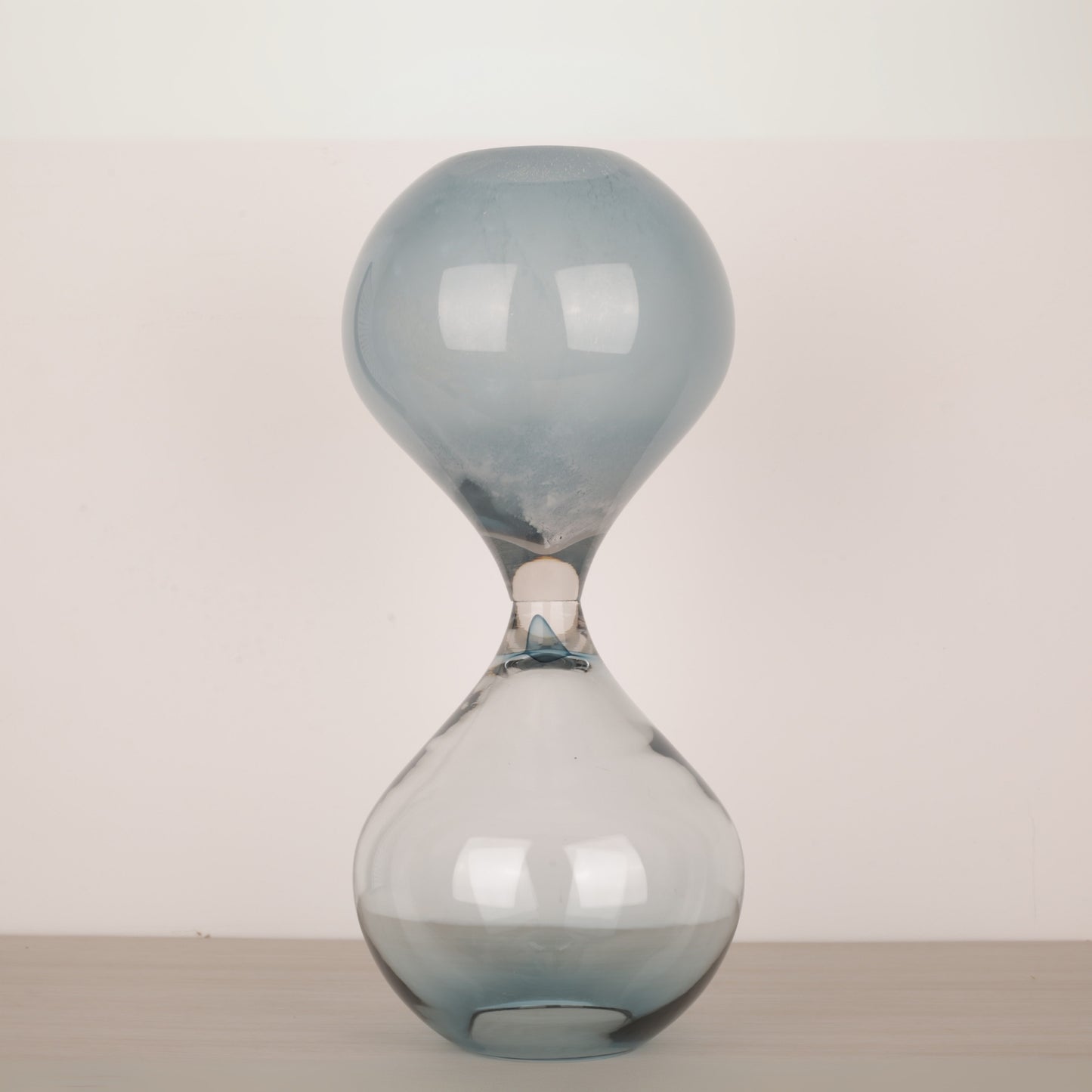 Transparent Blue Flower Vase