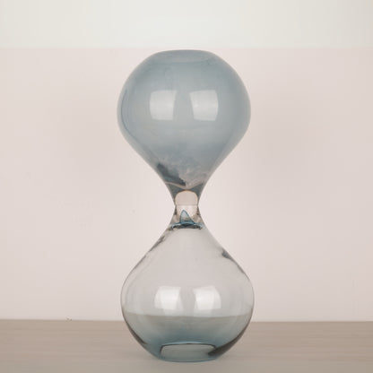 Transparent Blue Flower Vase