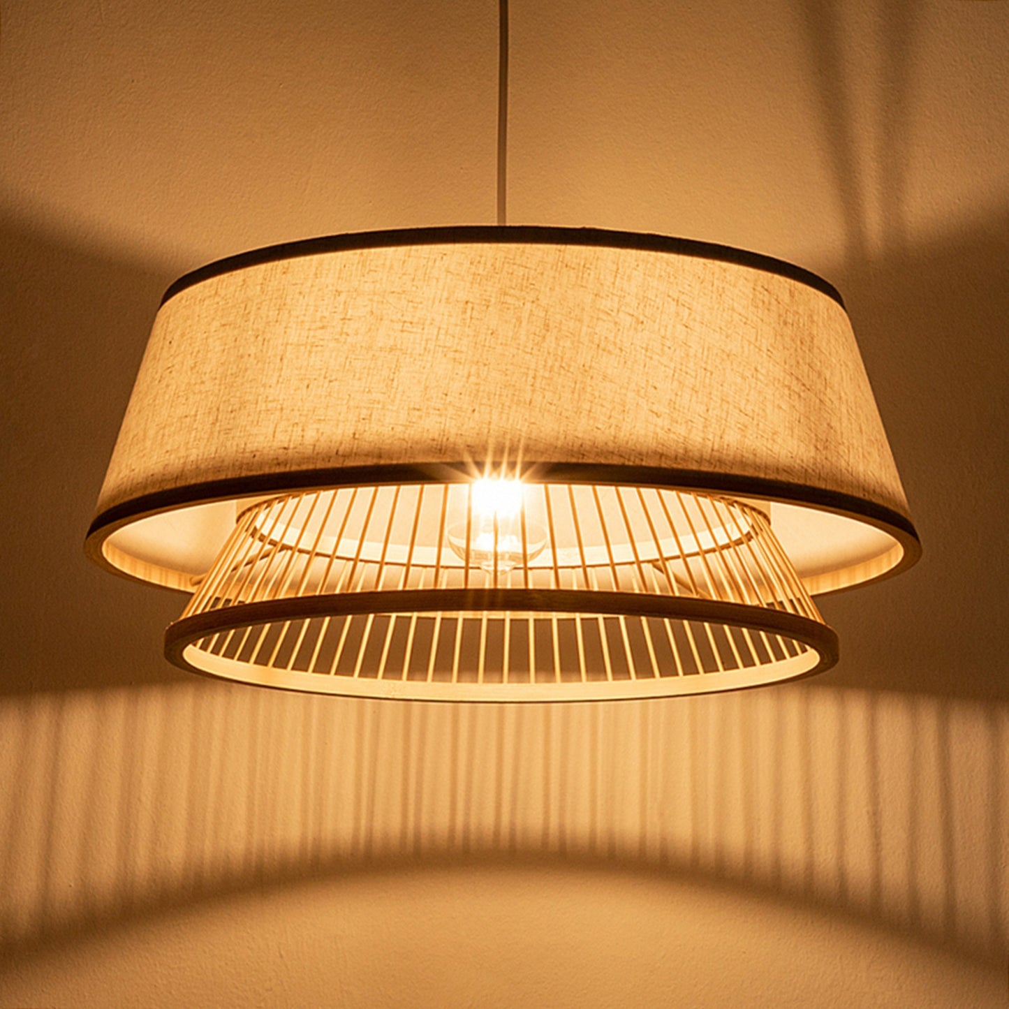 Hand Woven Bamboo Pendent Ceiling Light Shade