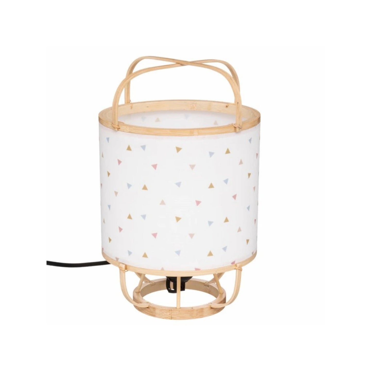 Handcraft Bamboo Fabric Shade Table Lamp