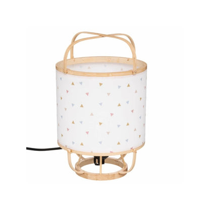 Handcraft Bamboo Fabric Shade Table Lamp
