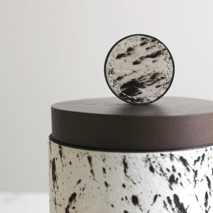 Horse Hair Solid Wood Round Jewelry Box